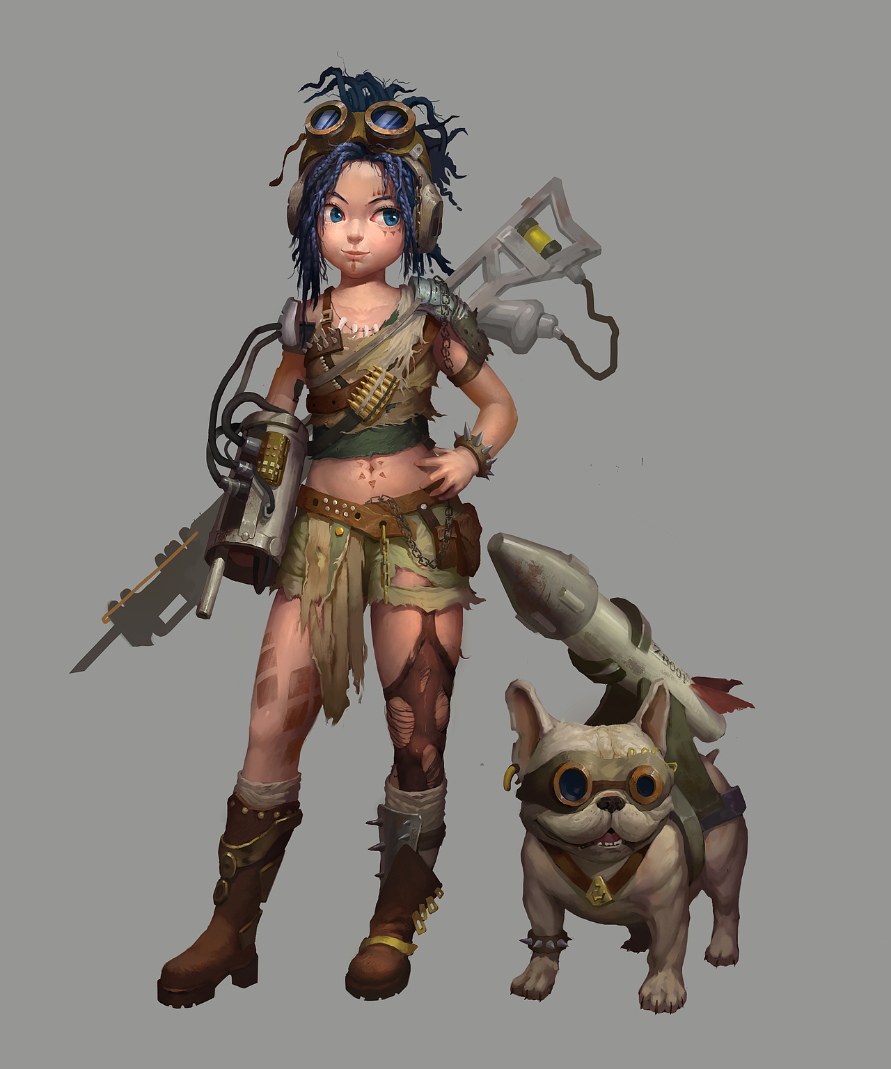 废土女孩（图ZMjY0MDQxNjY0） - 游戏原画 - 站酷设计师小非JZ原创素材 - 站酷ZCOOL