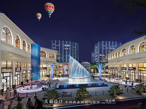 浪漫欧式建筑步行街设计效果图案例：黄冈胜利新街