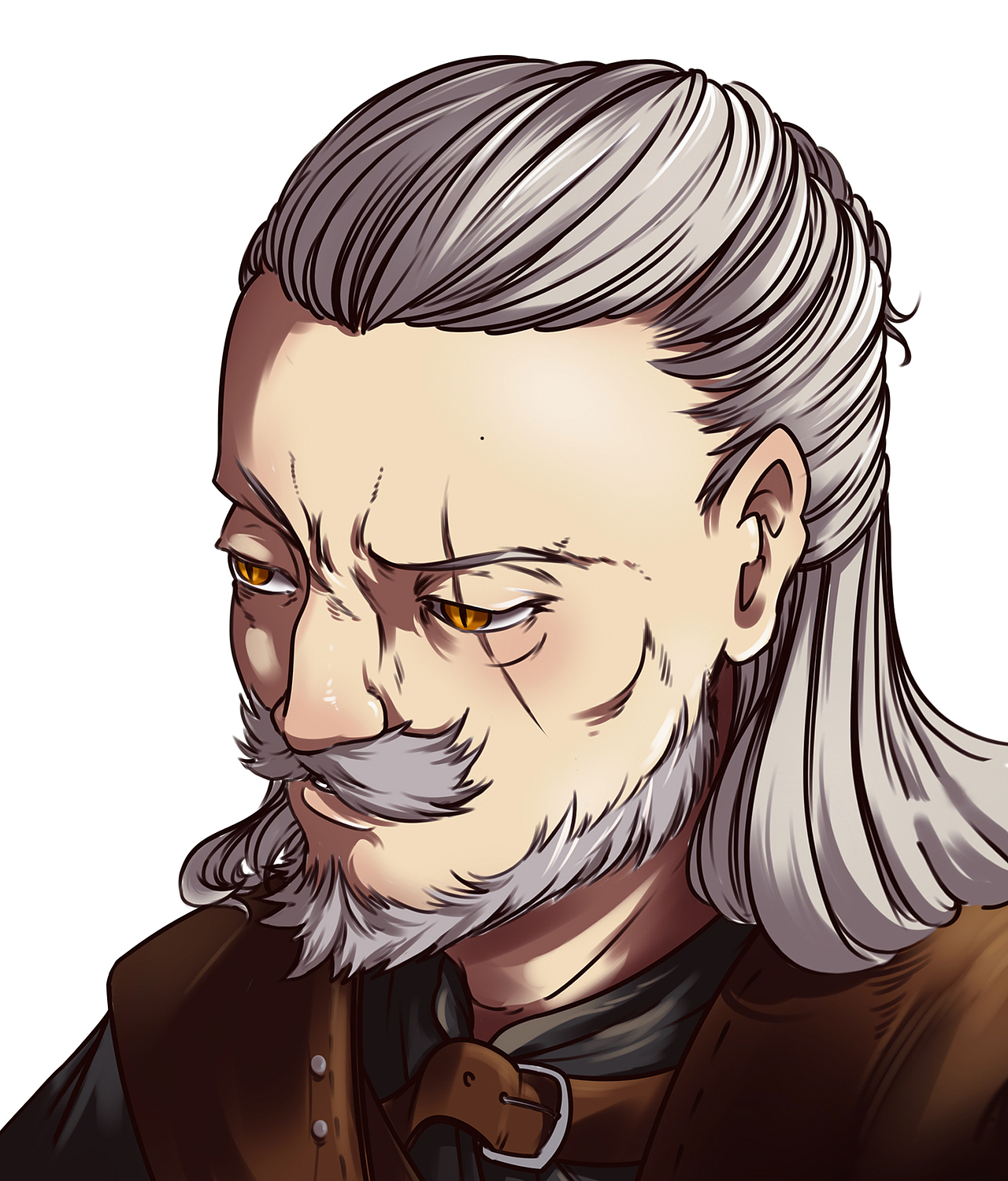 巫师3角色插画设计附绘制过程以及周边杰洛特看了会打人系列