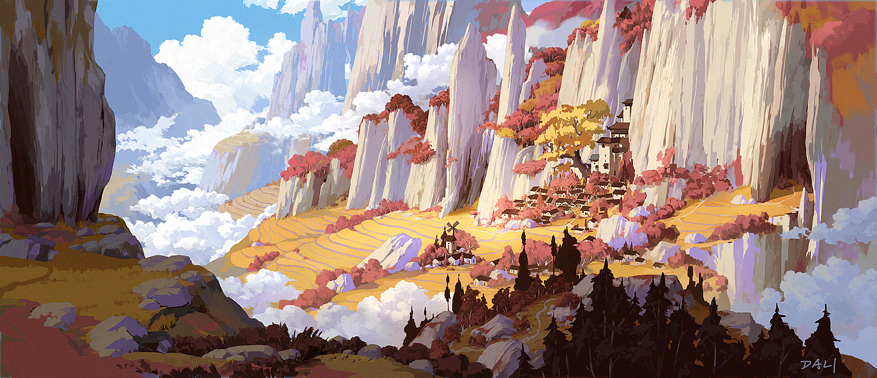 村莊（圖ZMjYzMjA5Njk2） - 創(chuàng)作習(xí)作 - 站酷設(shè)計(jì)師ZHDALI原創(chuàng)素材 - 站酷ZCOOL