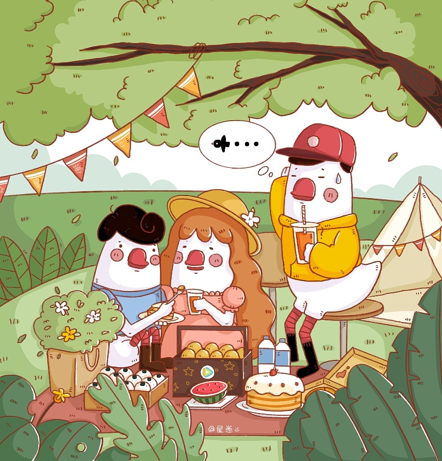 腾讯视频《小鹅日记》单身狗篇（图ZMjUxODQyNDIw） - 商业插画 - 站酷设计师宇宙废星原创素材 - 站酷ZCOOL