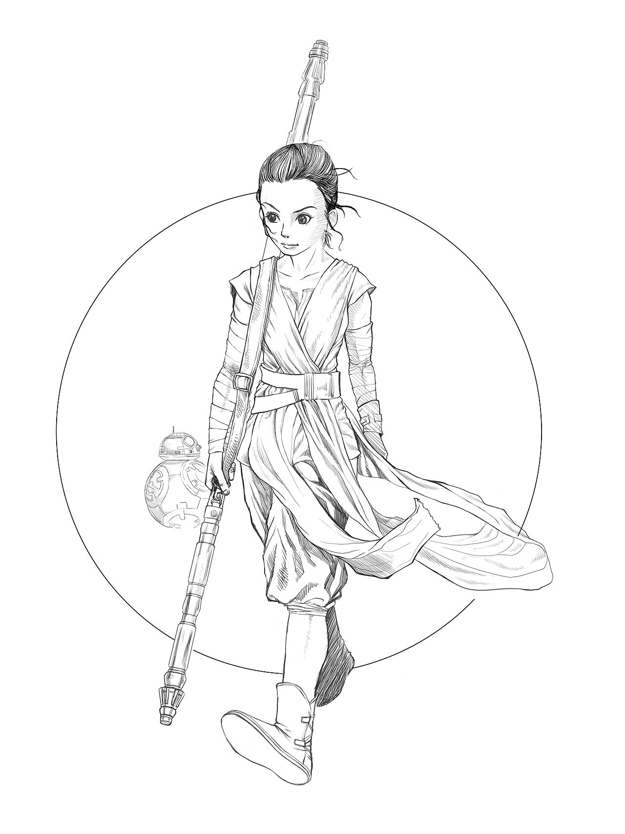 星球大战7：原力觉醒 插画（图ZMjYzNTc3MDQ0） - 单幅漫画 - 站酷设计师ningmeng11原创素材 - 站酷ZCOOL