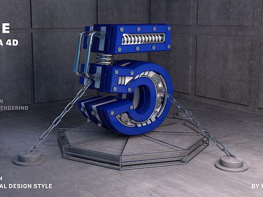 CINEMA 4D·金属字