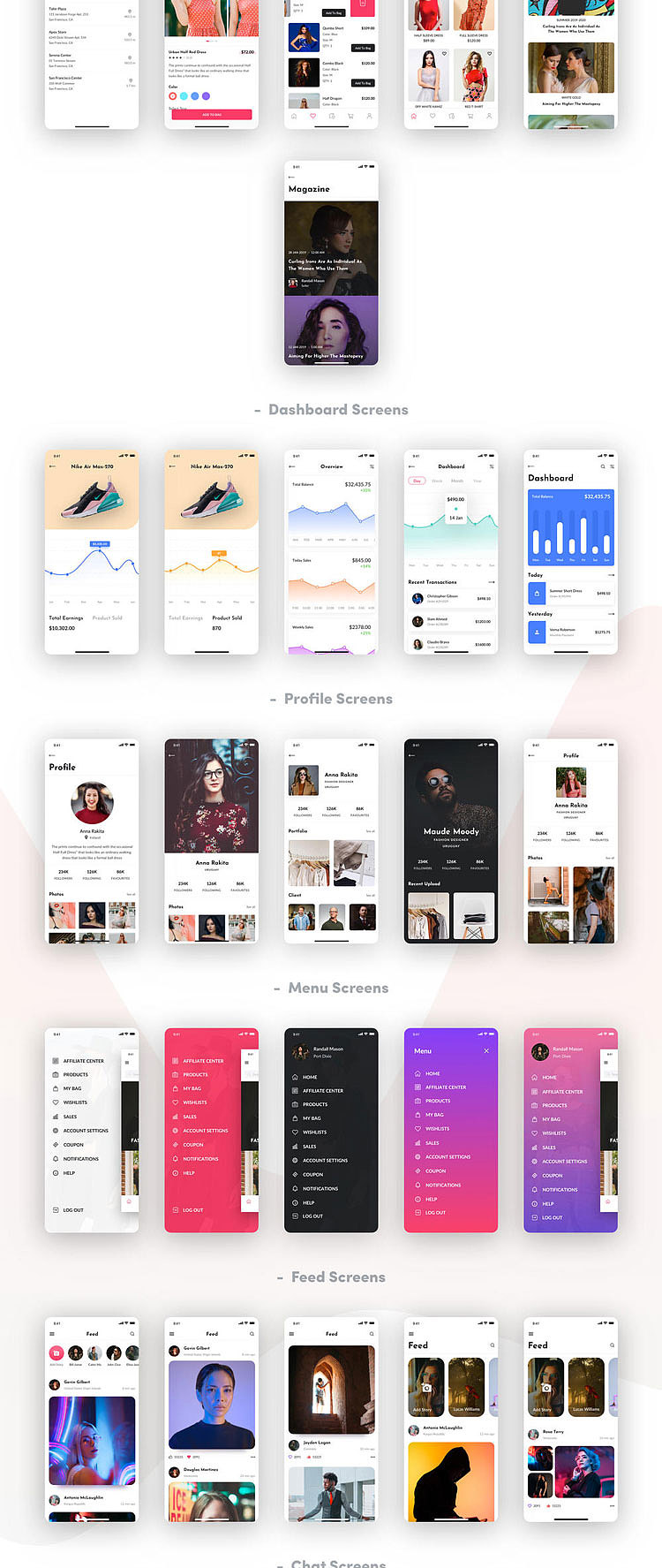 在线时尚服饰鞋类箱包女性社交电商销售手机APP设计（图ZMjYyNzQ0MzA4） - APP界面 - 站酷设计师Z29953161原创素材 - 站酷ZCOOL