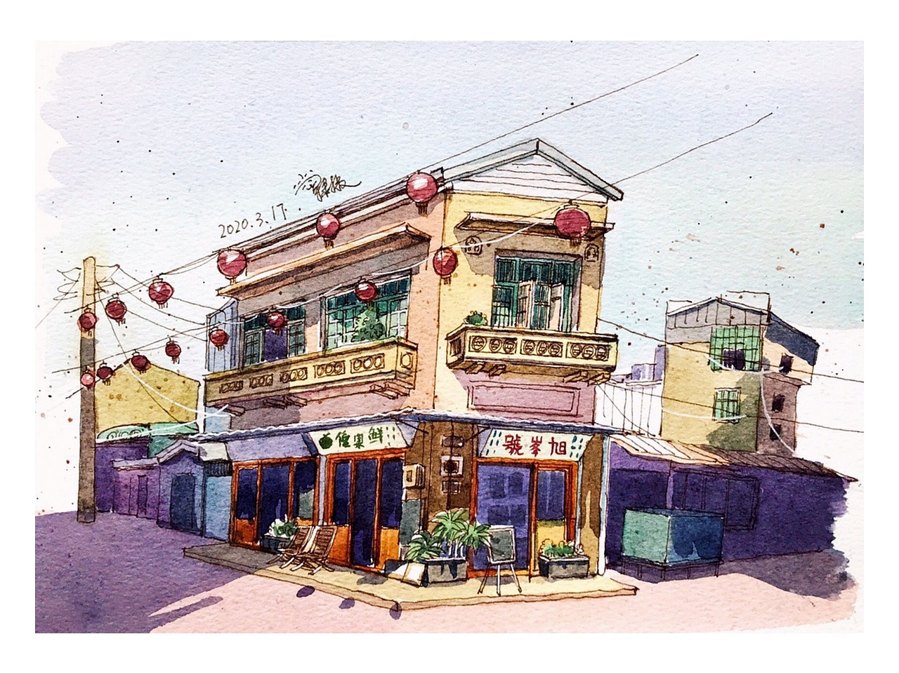 用画笔留住一切美好风景