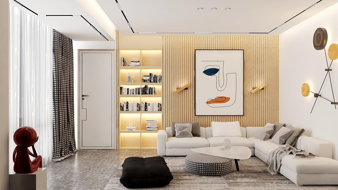 无主灯客厅展厅设计