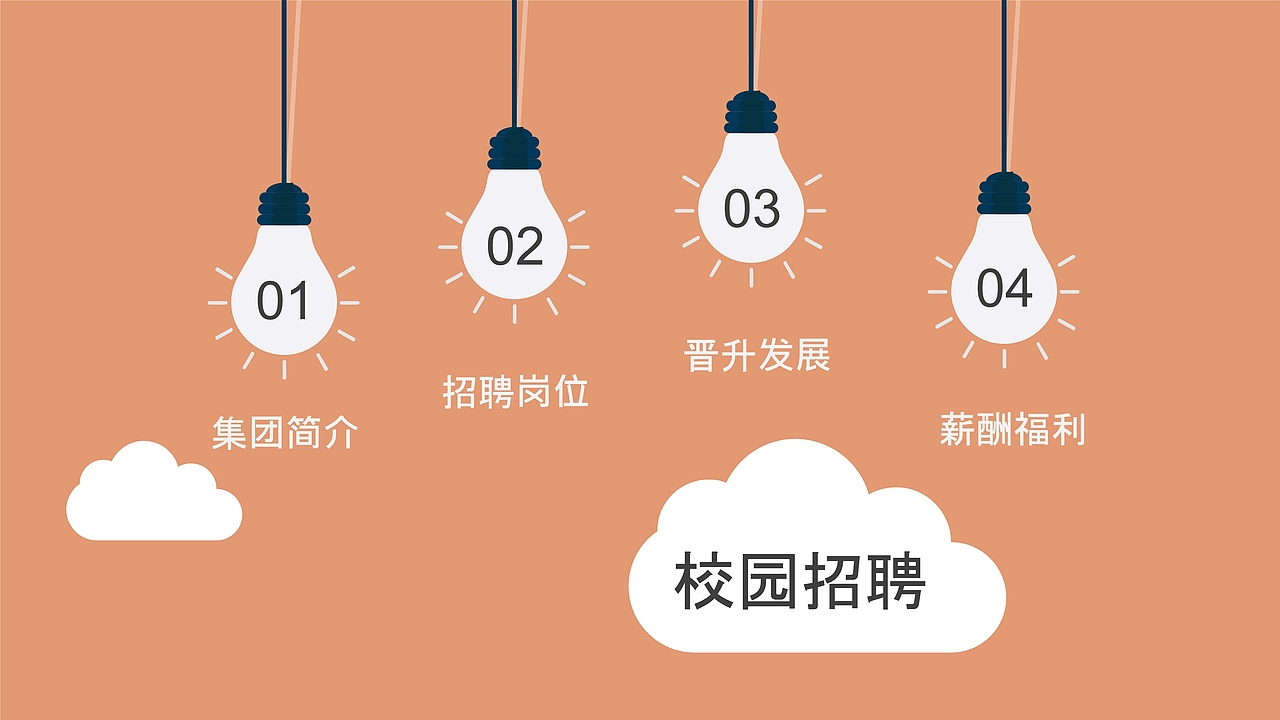 青春飞扬梦想起航校园招聘会PPT模板