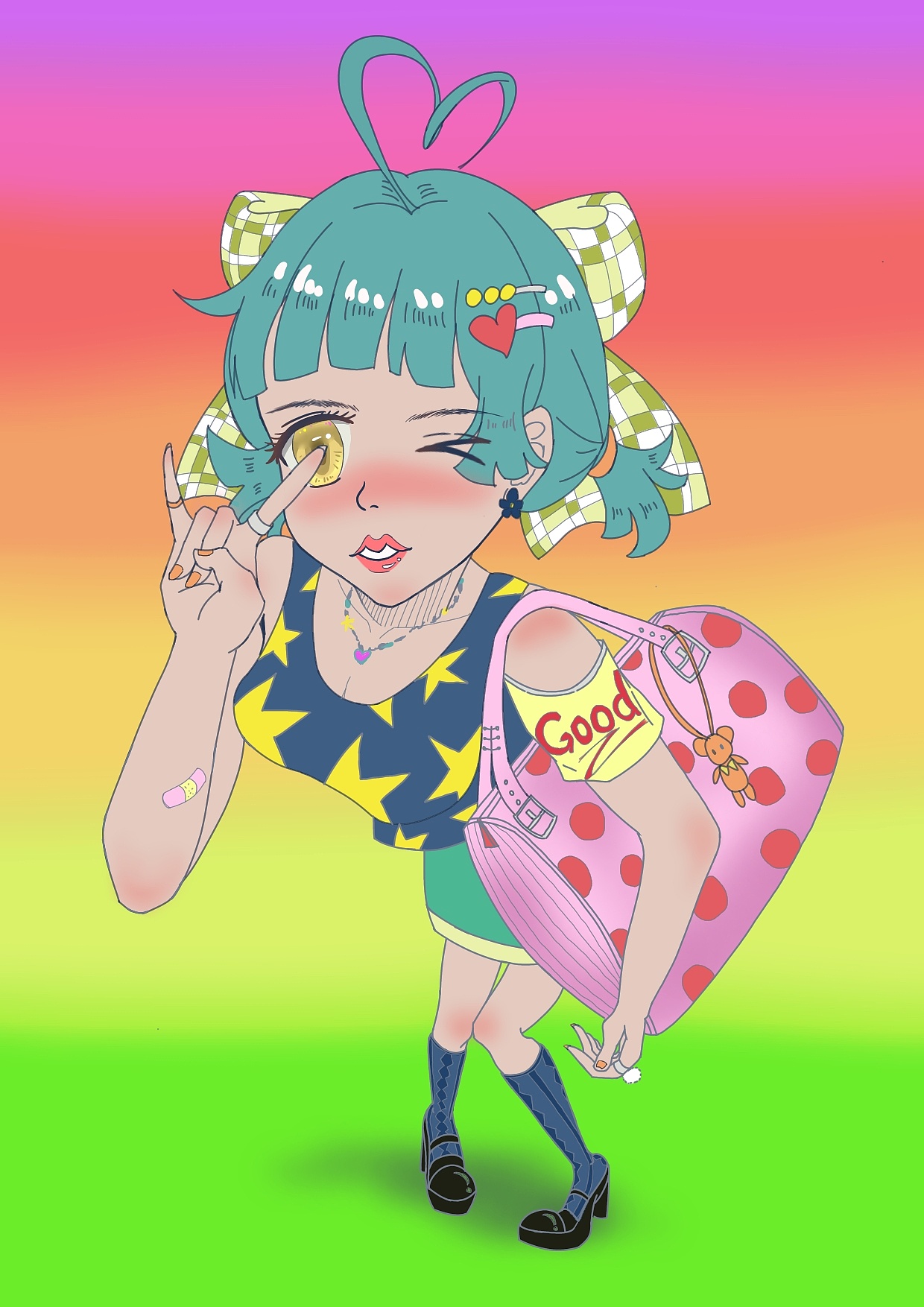 昭和辣妹原创插画