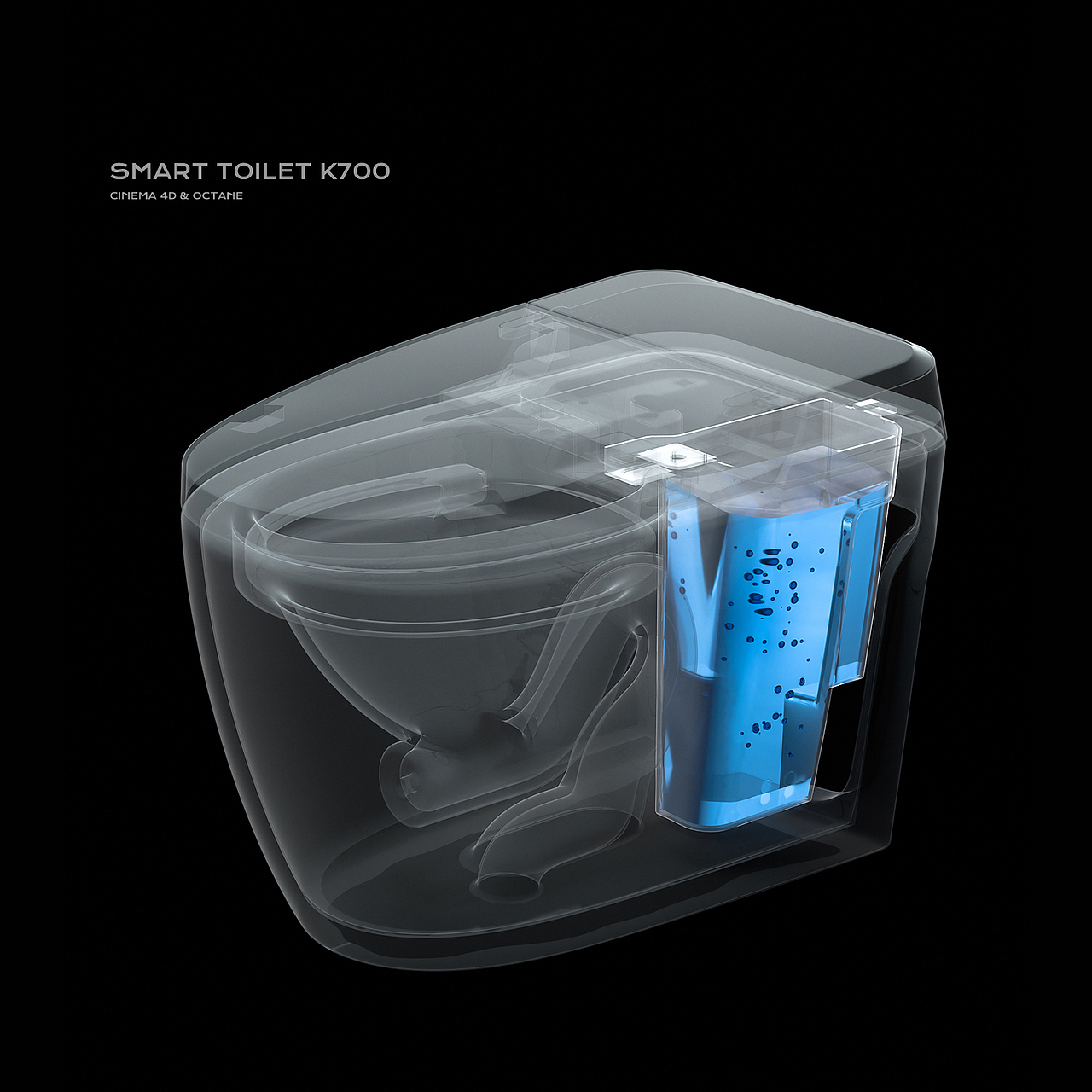 淋浴花洒&马桶产品渲染