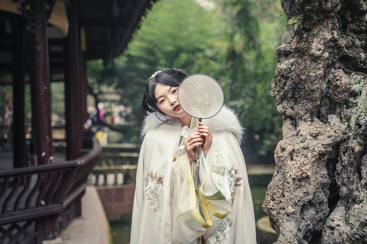 崇州魇画池汉服人像