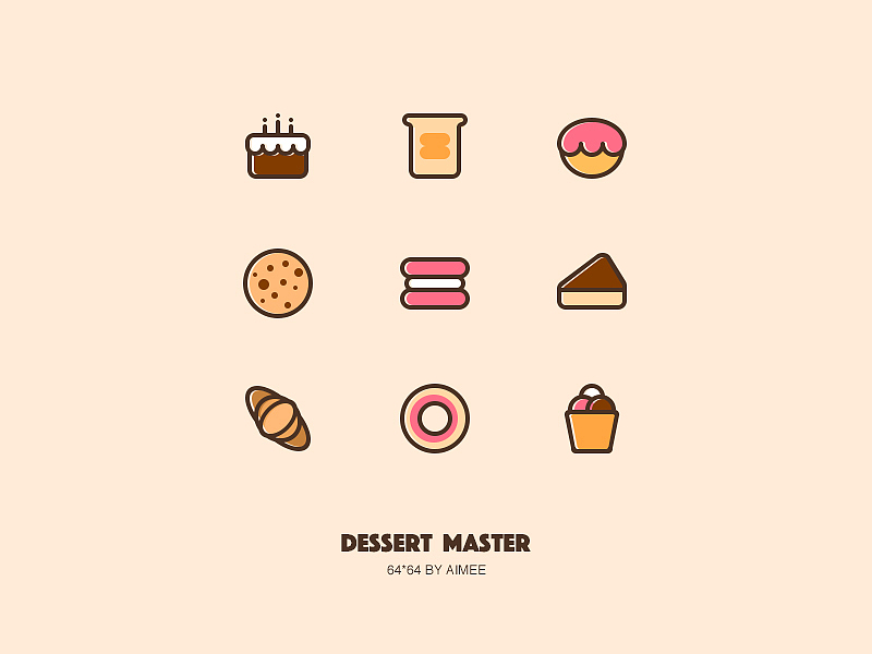 Dessert Master（图ZNDA1NjMxNTY=） - 图标 - 站酷设计师AimeeGX原创素材 - 站酷ZCOOL