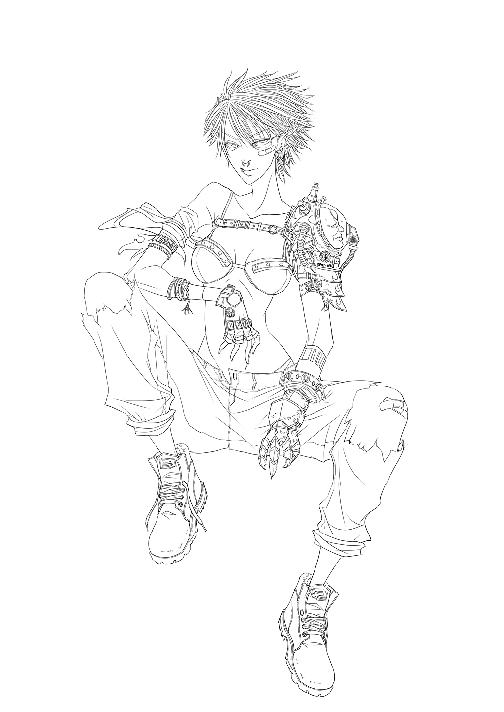 放弃了背景的朋克妹子