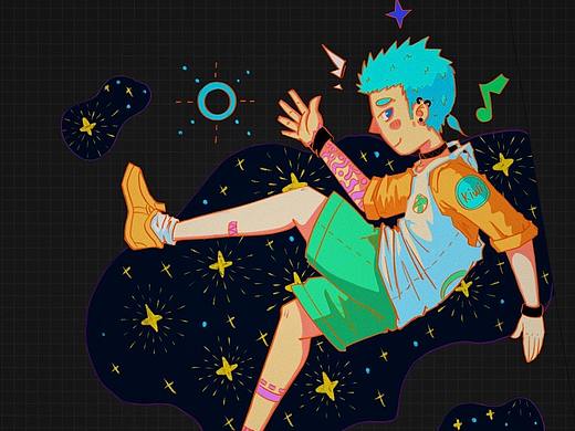 插画练习 星空
