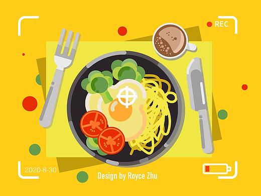 晒美食（个人主页-ZNTA2MjQwOTY=） - 商业插画 - 站酷设计师RoyceZ小雄原创素材 - 站酷ZCOOL
