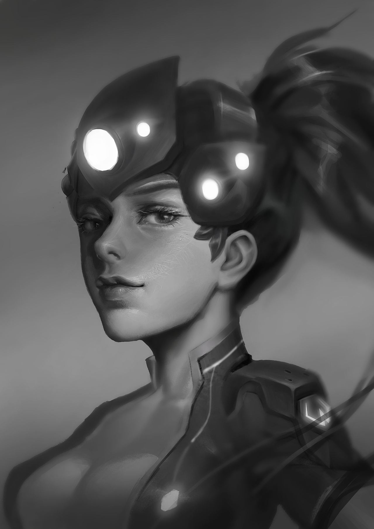 ow同人 黑白头像 【学员习作】（图ZMTcxMjg0NjI4） - 创作习作 - 站酷设计师泰格鲁斯原创素材 - 站酷ZCOOL