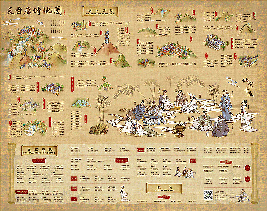 一组古风的手绘地图合集来了