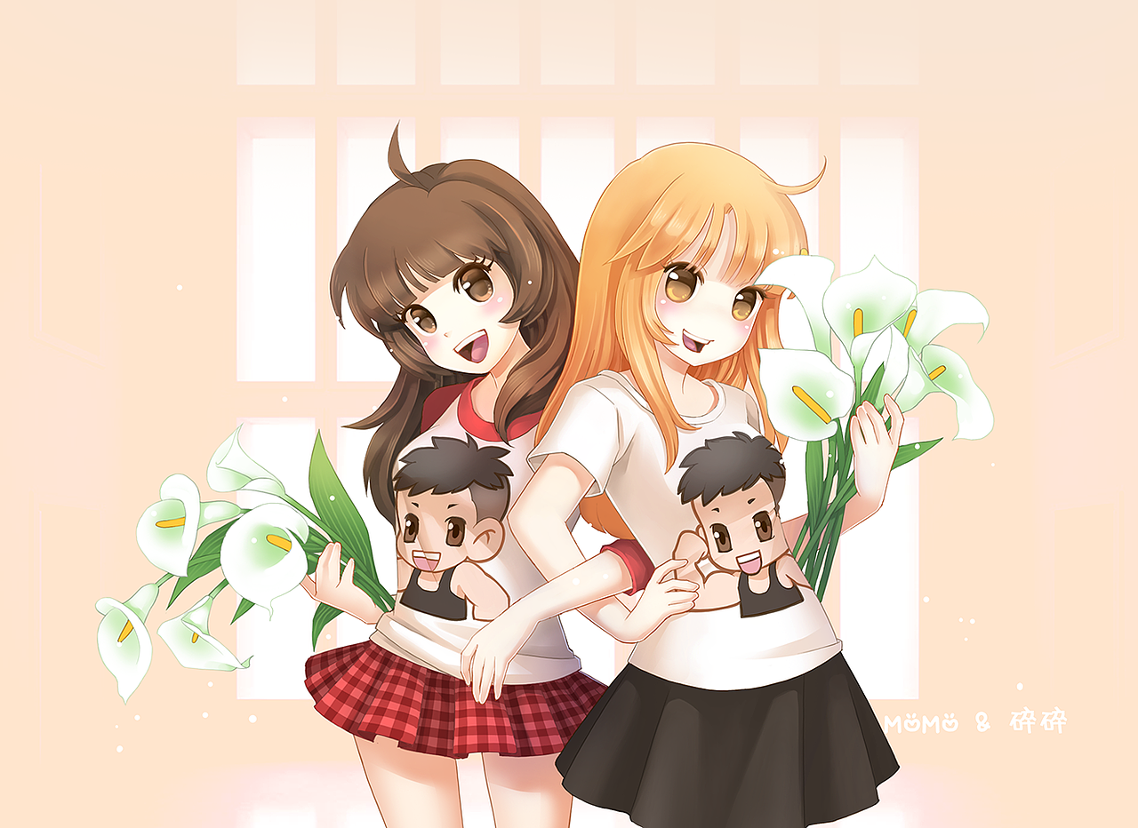 小闺蜜（图ZNDQ5MDI4NjA=） - 艺术插画 - 站酷设计师suisui77原创素材 - 站酷ZCOOL