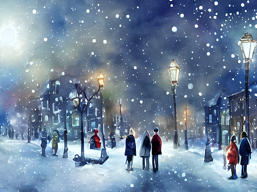 #AI创作实验室#漫天飞雪