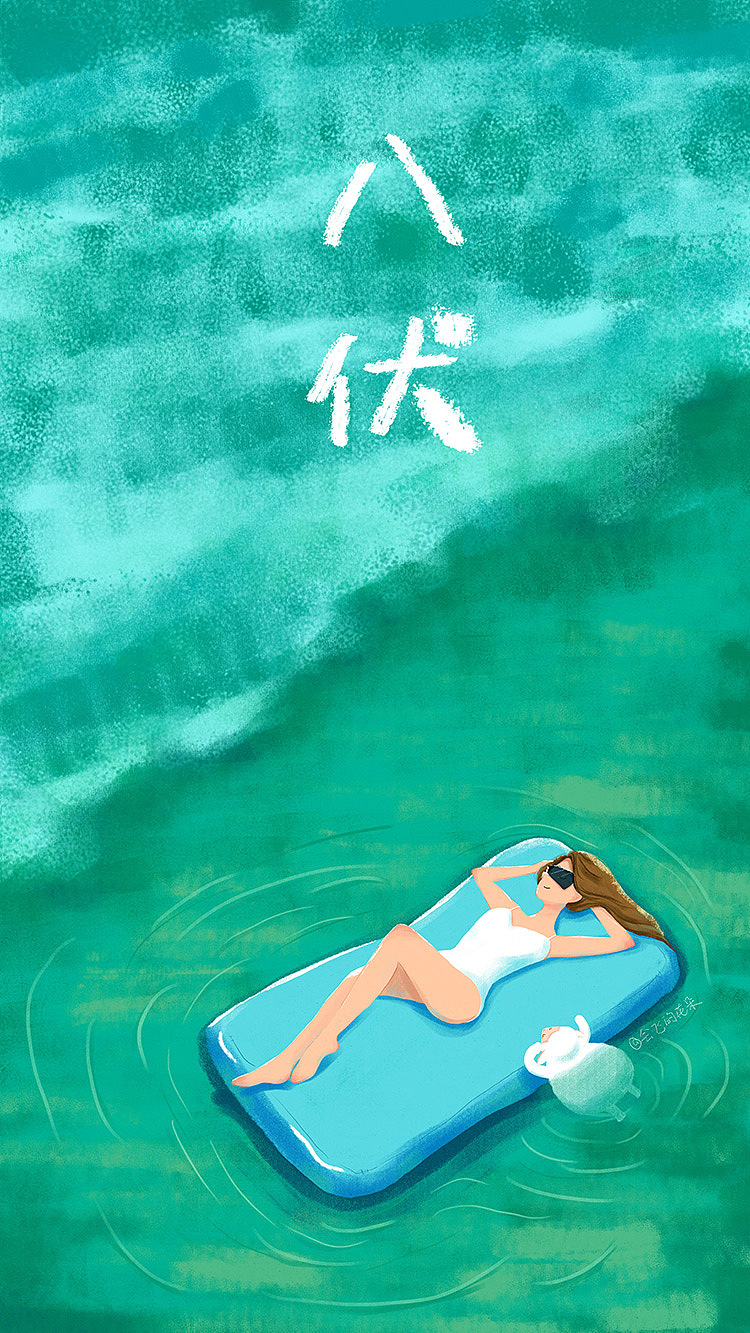 初伏第一天,天气越来越湿闷炎热,Abby小羊说:可以去下海了。