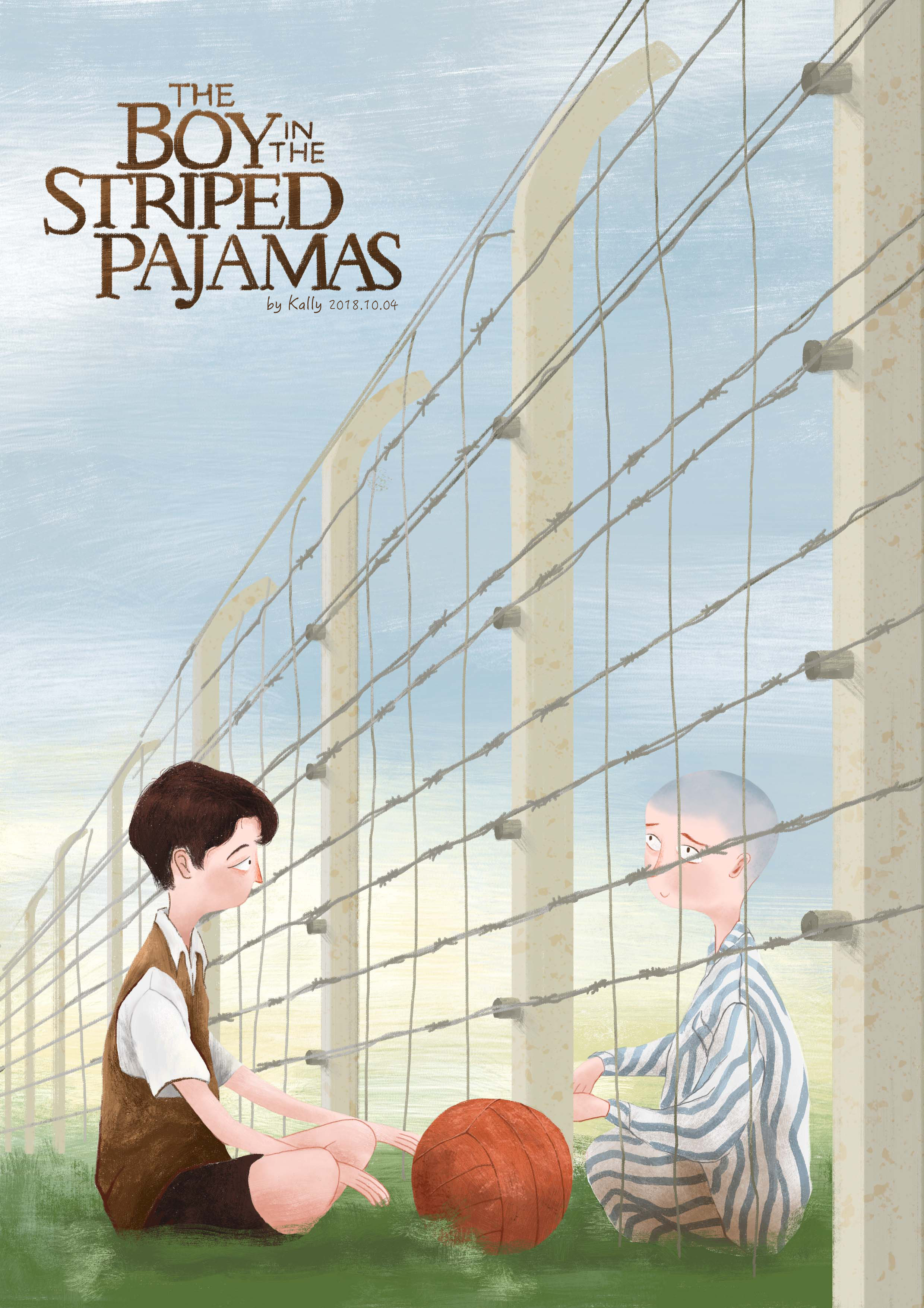 穿条纹睡衣的男孩