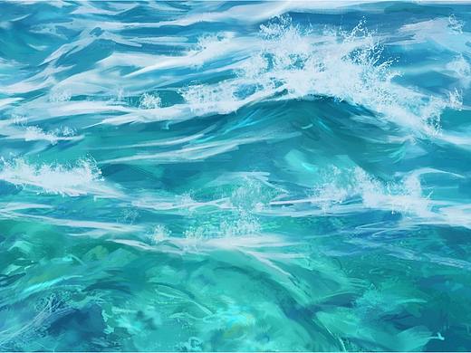 插画教程 --- 海浪的形成与细化