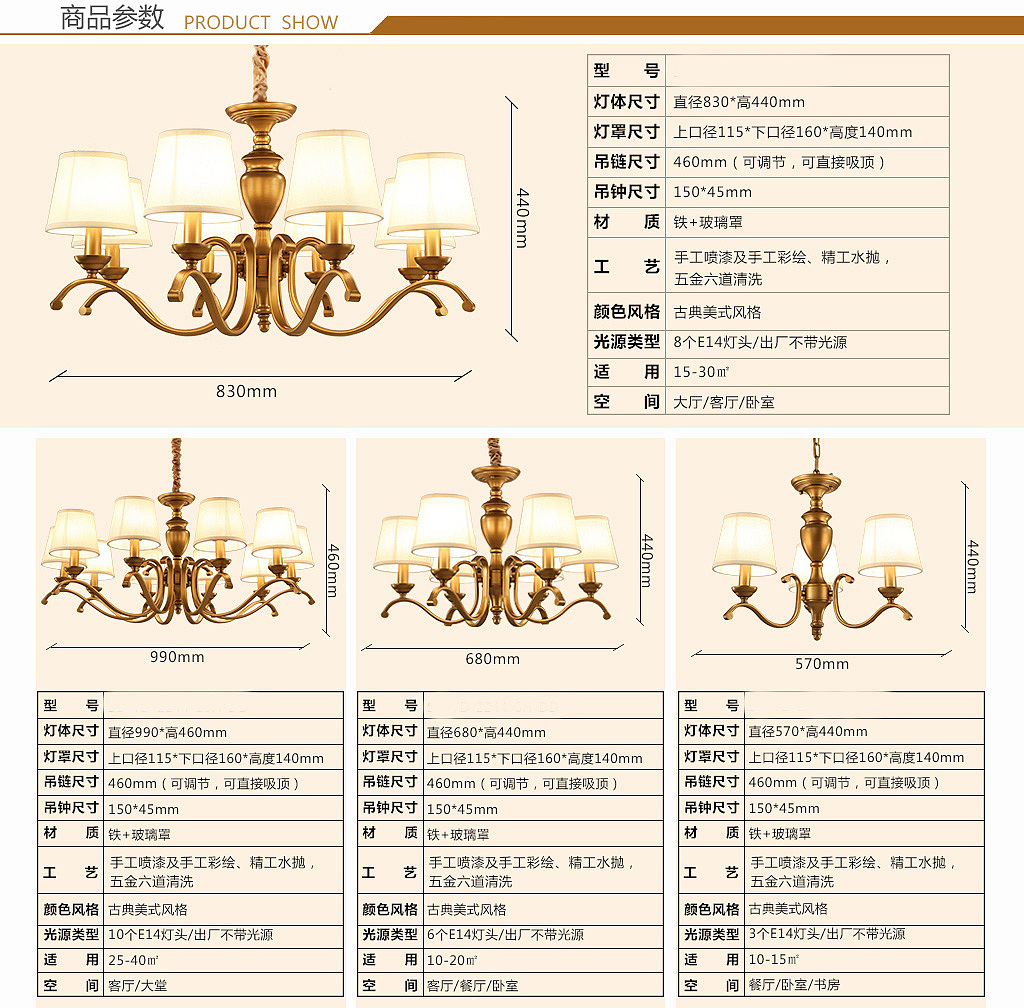 美式风格吊灯详情页（图ZNzkzNDA3NjA=） - 电商 - 站酷设计师世界那么大丶原创素材 - 站酷ZCOOL