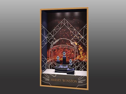 【海瑞温斯顿】橱窗创意窗贴设计（个人主页-ZMzg2NjI3NzI=） - 宣传物料 - 站酷设计师小起酱原创素材 - 站酷ZCOOL