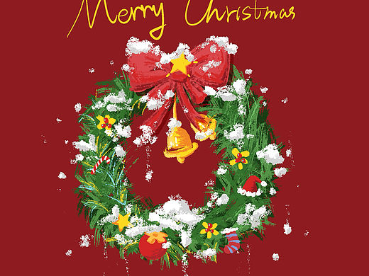 圣诞花环merry Christmas