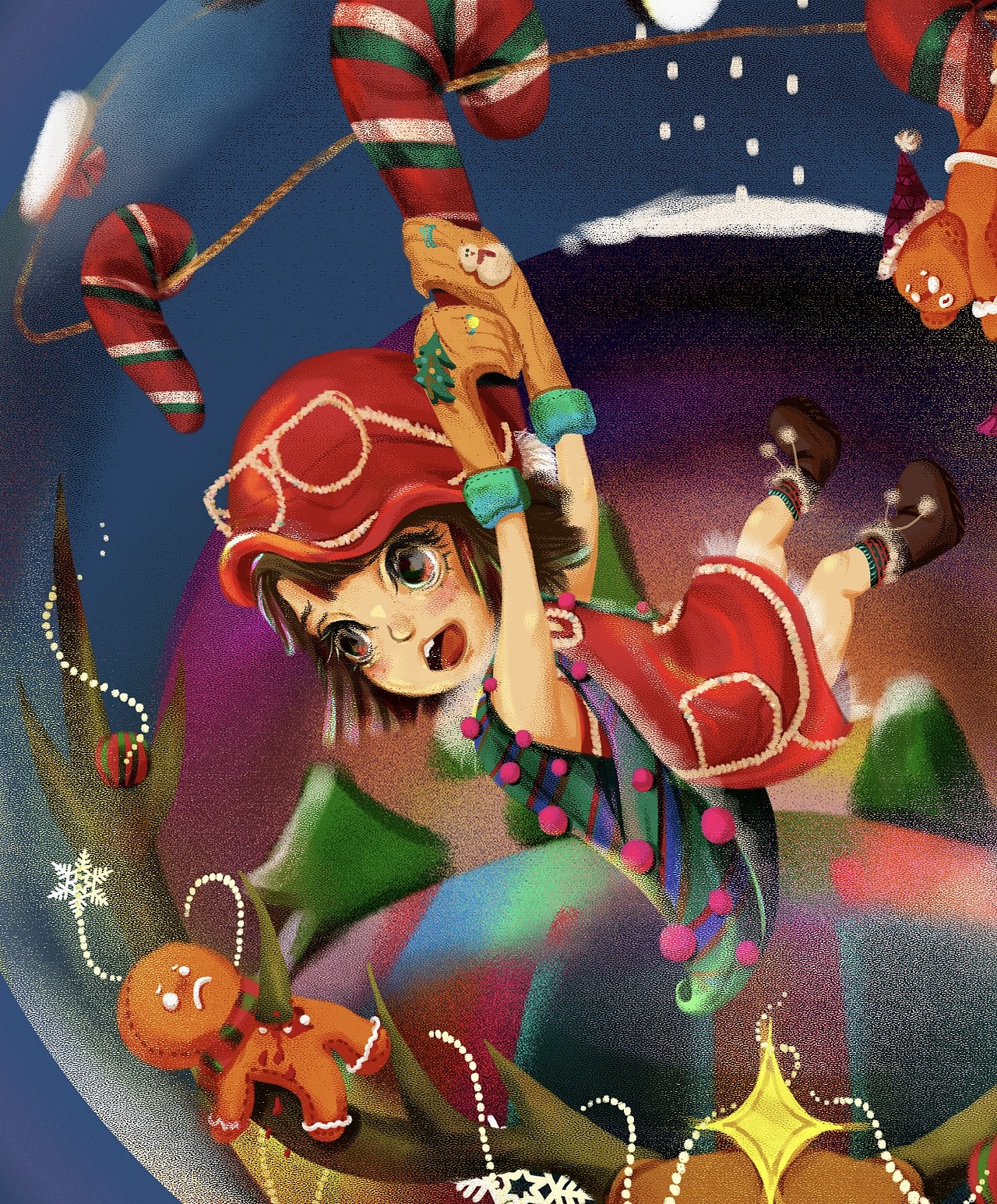 插画《姜饼人噩梦》