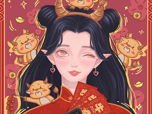 2021 牛年新春主题插画