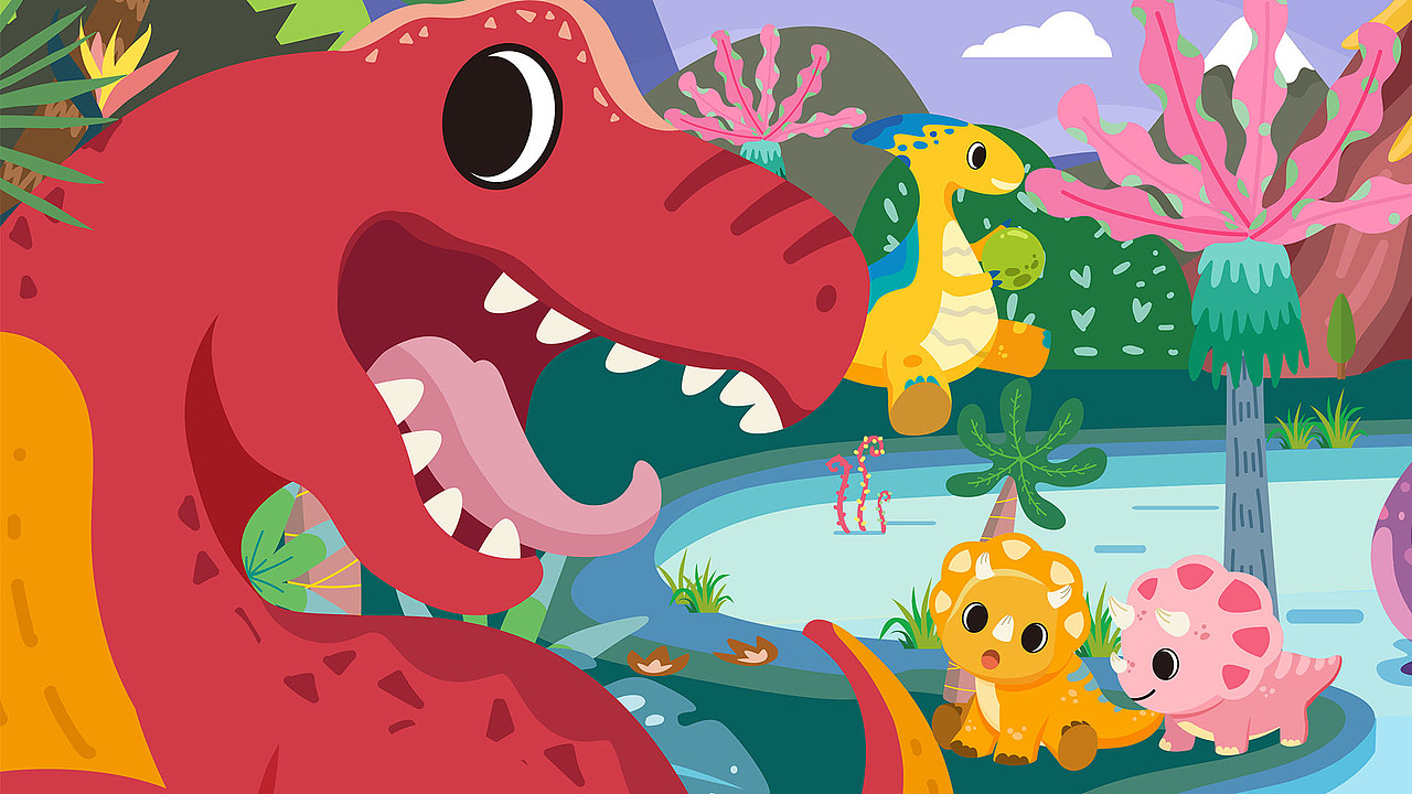 奇趣恐龙乐园|商业插画