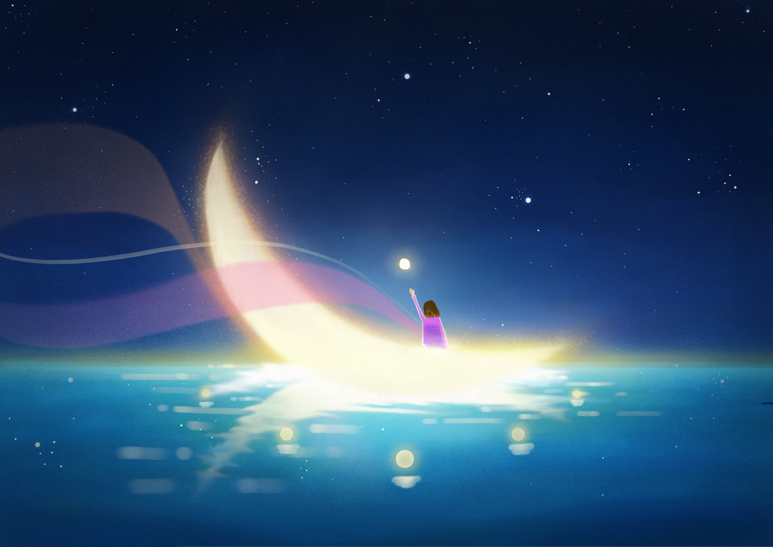 临摹中下游 插画