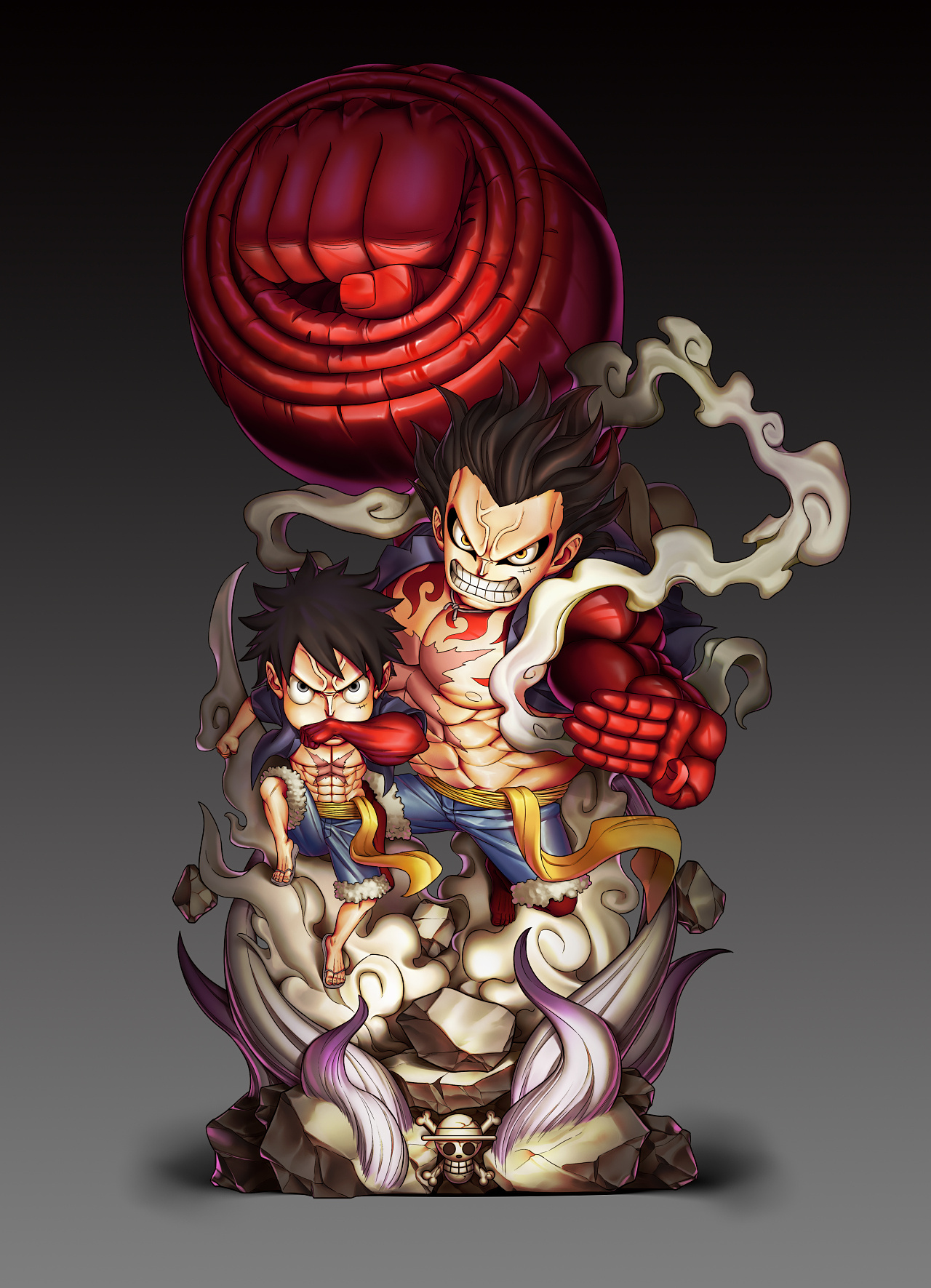 四挡路飞_海贼王wcf雕像gk