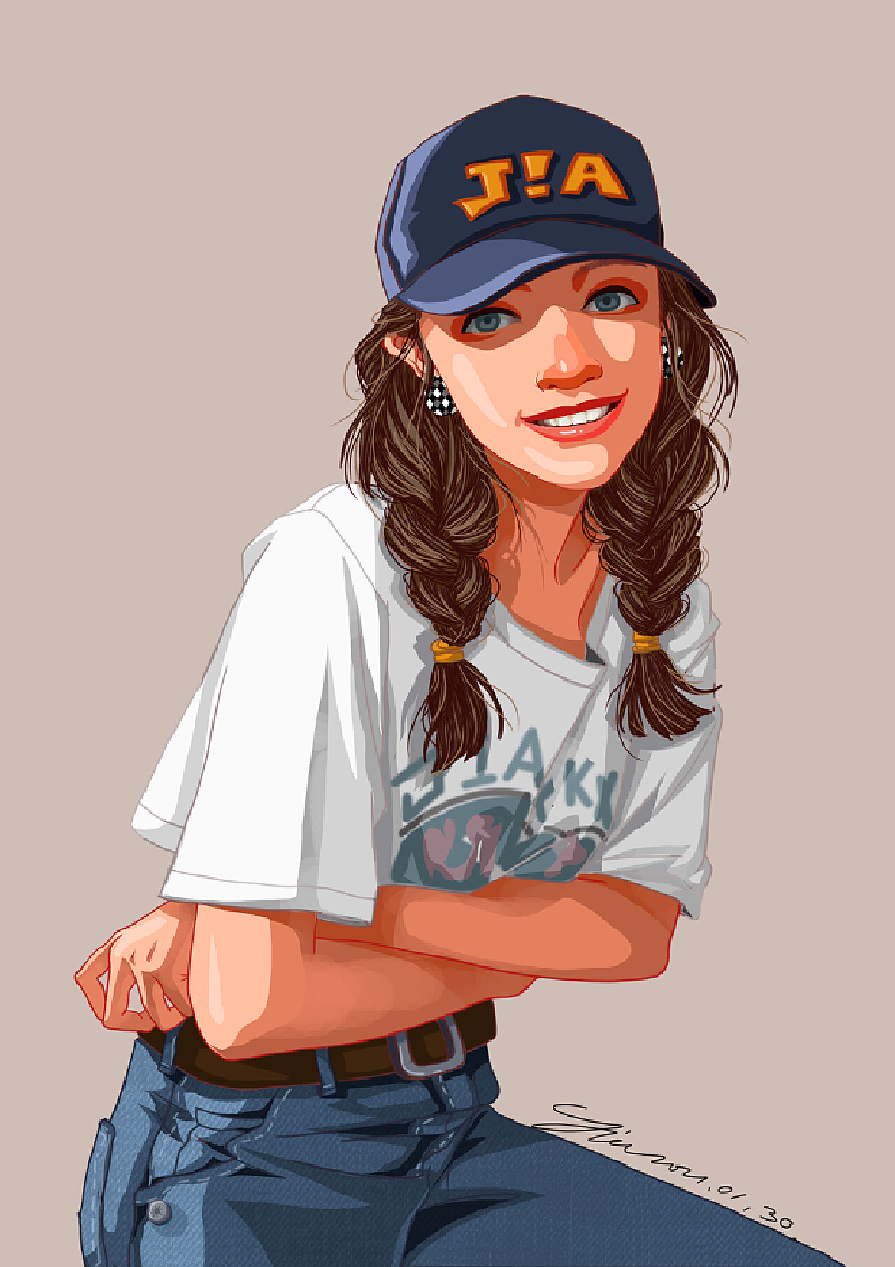 卡通 二次元 棒球女孩 漫画 运动女孩 手绘 少女-cg模型免费下载-CG99