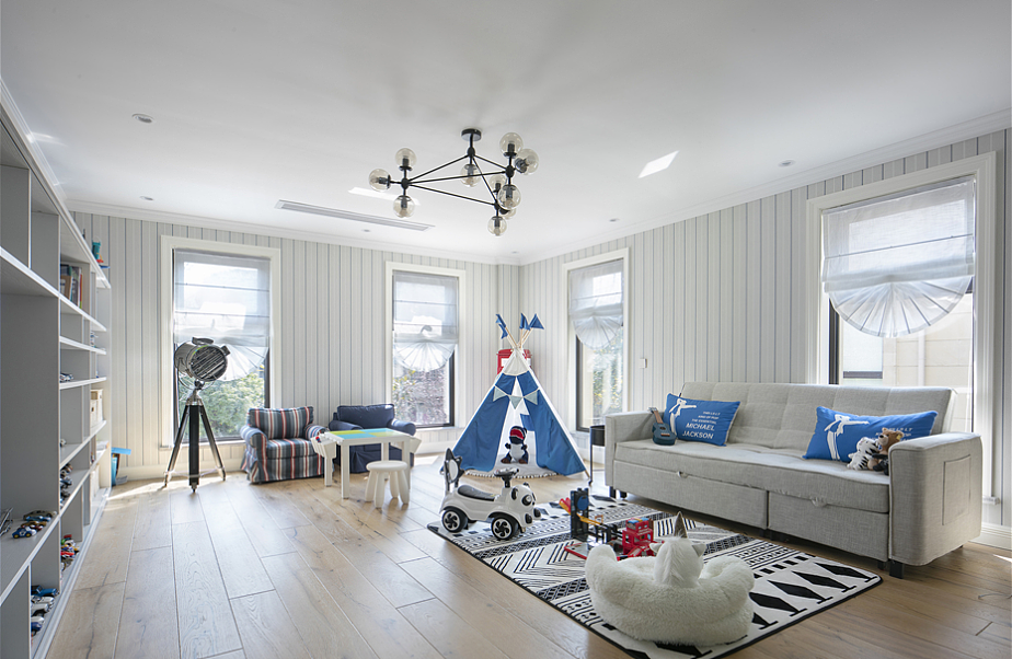 郑州鸿园400平优雅美式风格别墅装修案例欣赏（图ZMTY0NzAzNTAw） - 家装设计 - 站酷设计师美巢装饰花园路店原创素材 - 站酷ZCOOL