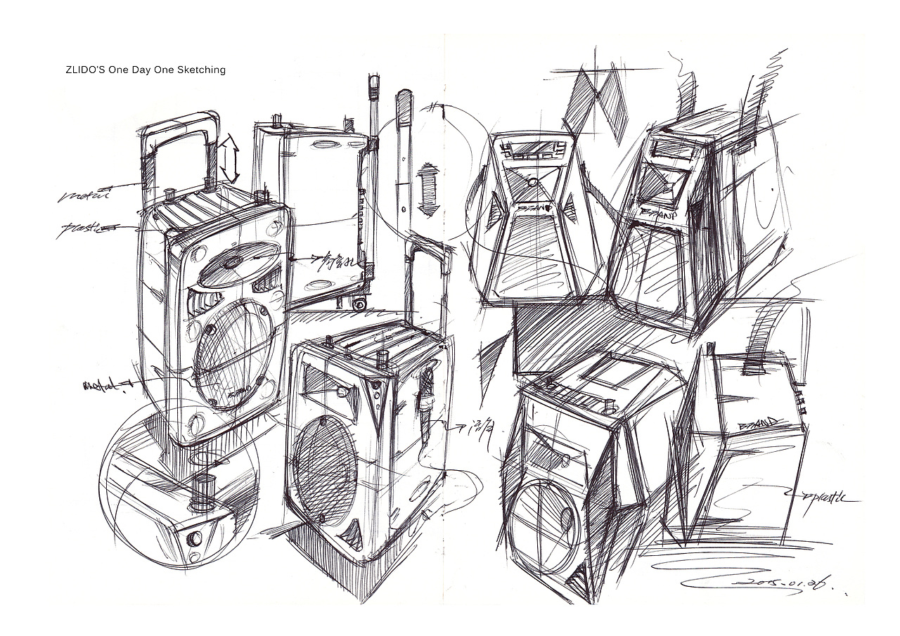 2015产品设计手绘1-2月 一日一画