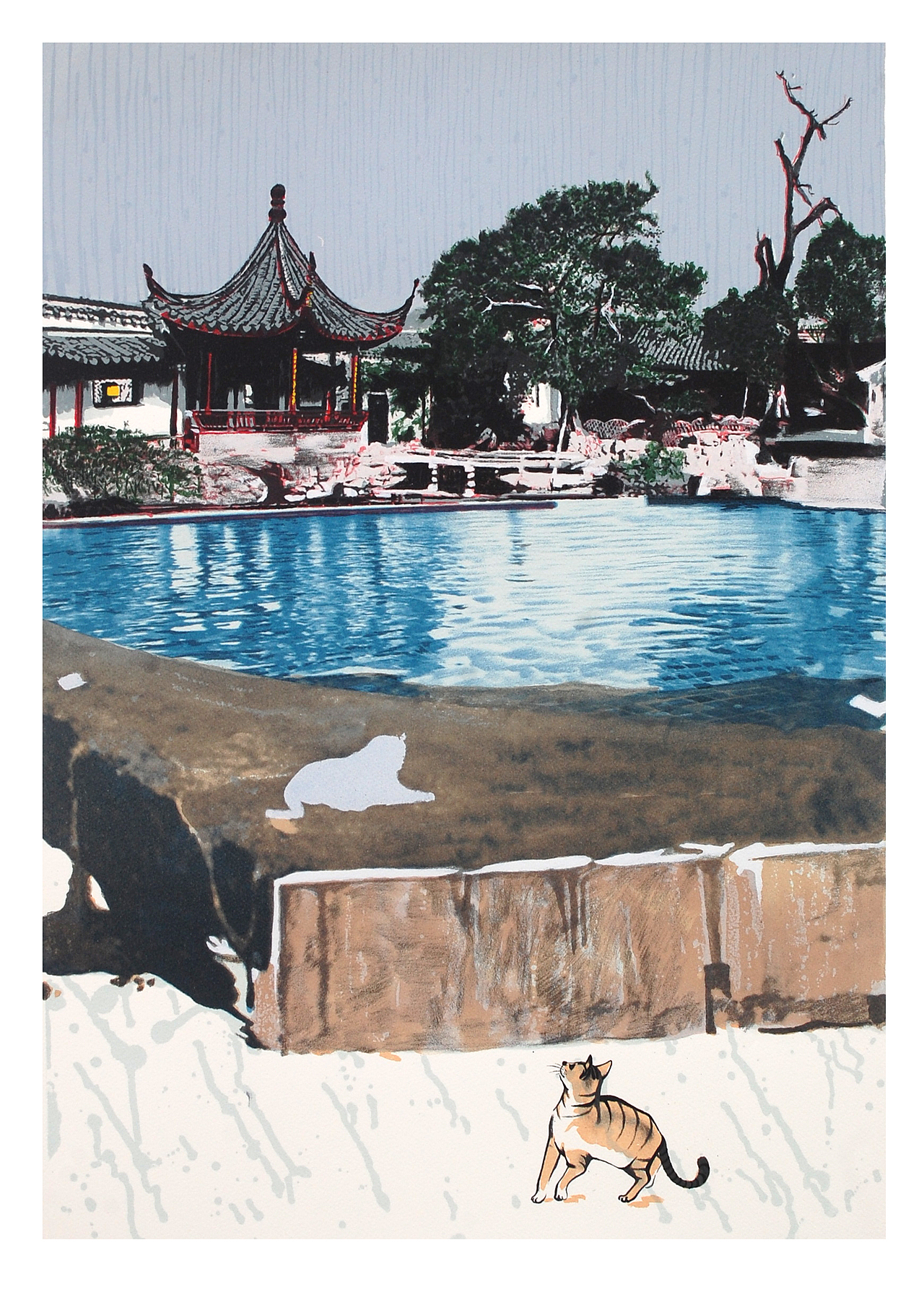 版画作品《欢乐园系列》