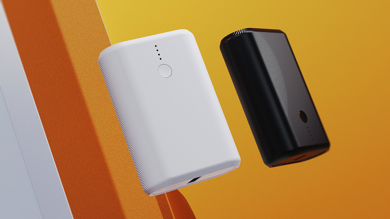 合二为一,两款移动电源渲染 (* ̄︶ ̄)