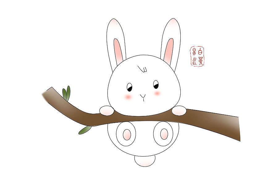 简笔画:结缘兔（图ZMTU0ODcxNTQ4） - 儿童插画 - 站酷设计师亥时初原创素材 - 站酷ZCOOL