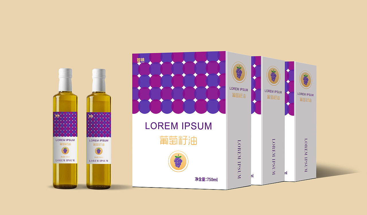 葡萄籽油包装设计（图ZMjE3MjA5MTAw） - 包装 - 站酷设计师狼觉品牌设计原创素材 - 站酷ZCOOL