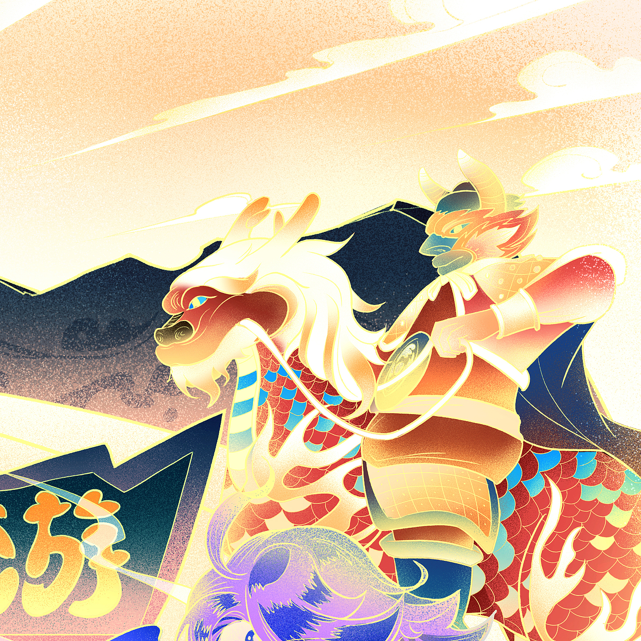国潮插画练习（图ZMjc1ODc4NzA4） - 商业插画 - 站酷设计师是小山竹啊原创素材 - 站酷ZCOOL