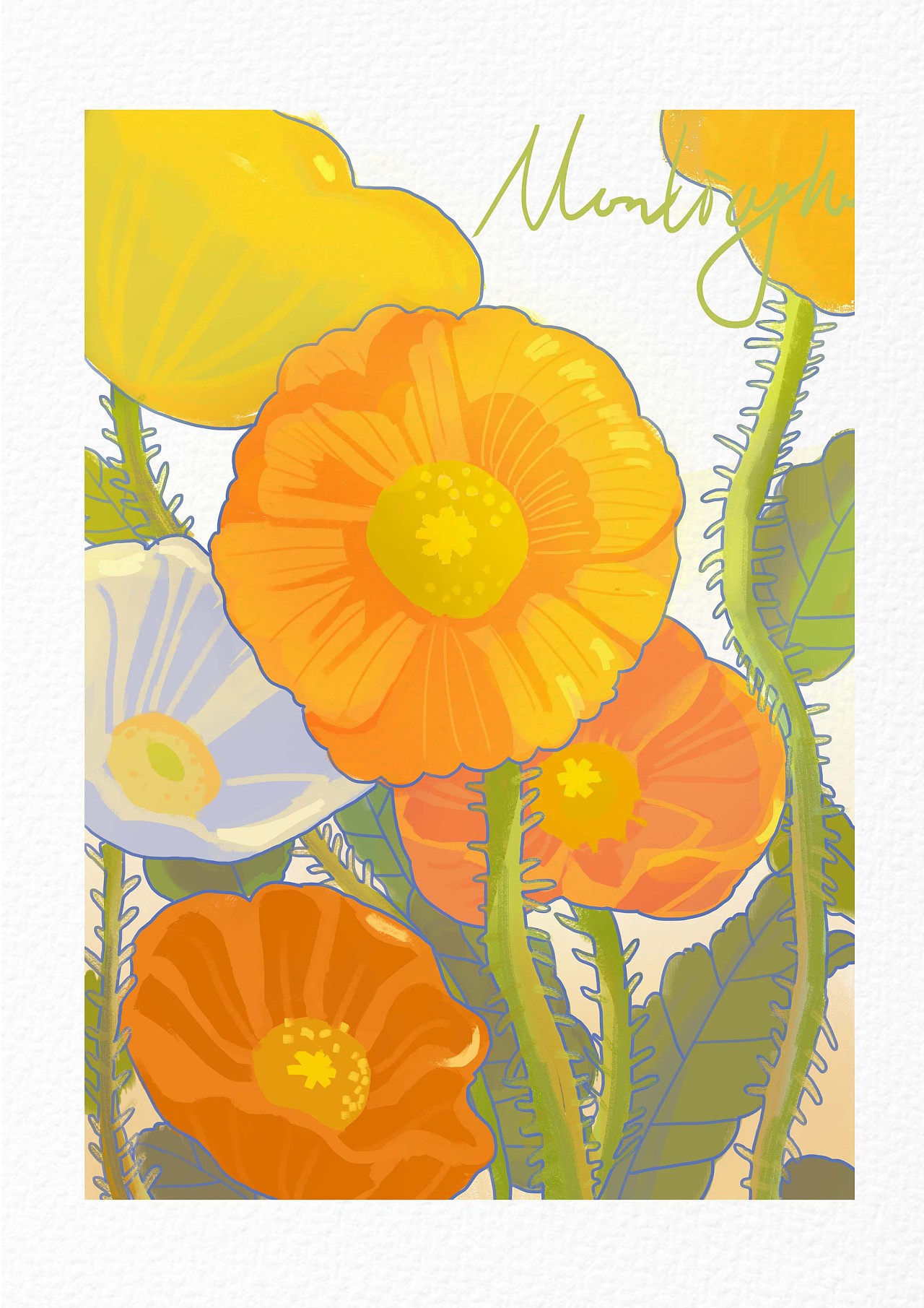 植物平面插画-轻复古