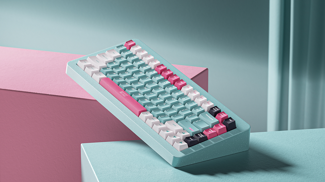 一组键盘产品渲染