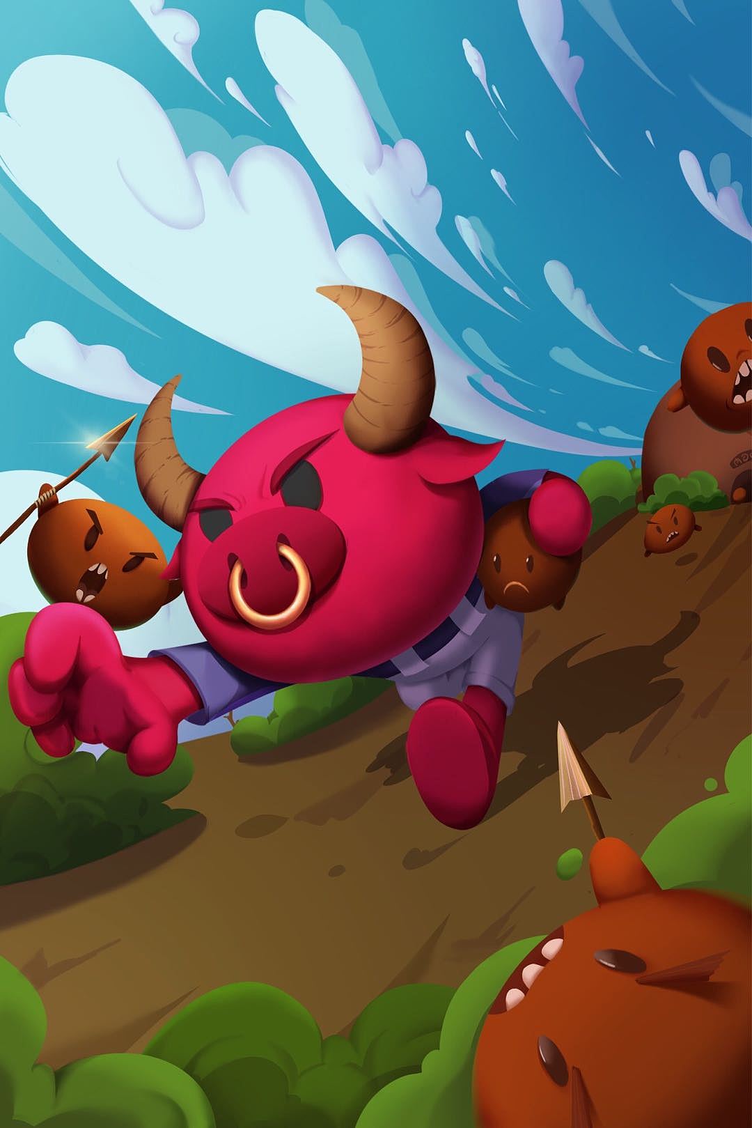 Angry Cattle受气牛卡通形象设计（图ZMjIxMjU2NDU2） - IP形象 - 站酷设计师今逸原创素材 - 站酷ZCOOL