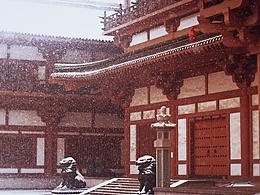 山中寺 雪中僧