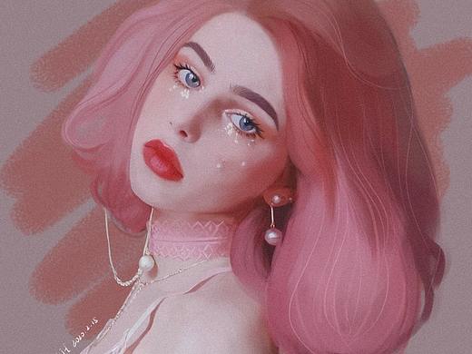 手绘头像厚涂稿