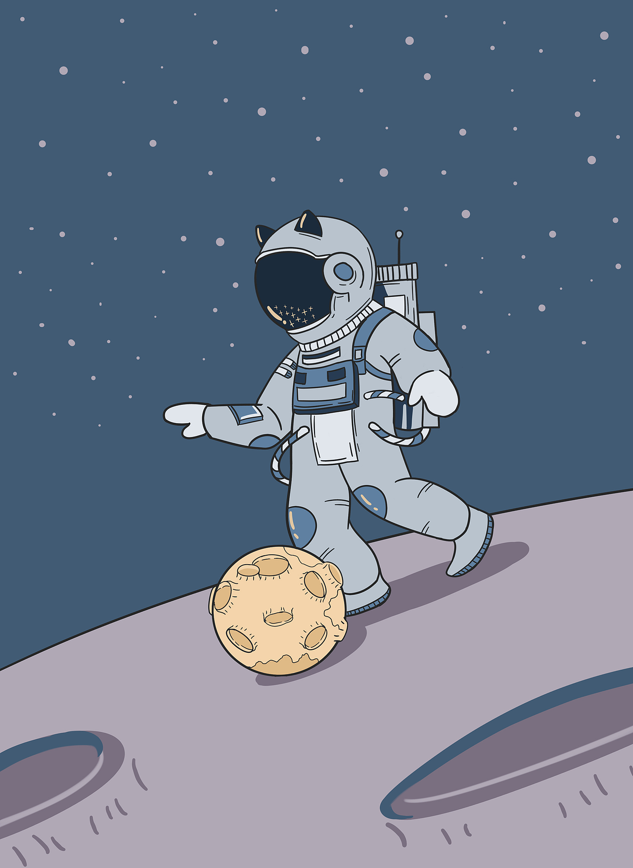 治愈系宇航员（图ZMjI0MTI1Njcy） - 商业插画 - 站酷设计师一团柔软的云原创素材 - 站酷ZCOOL
