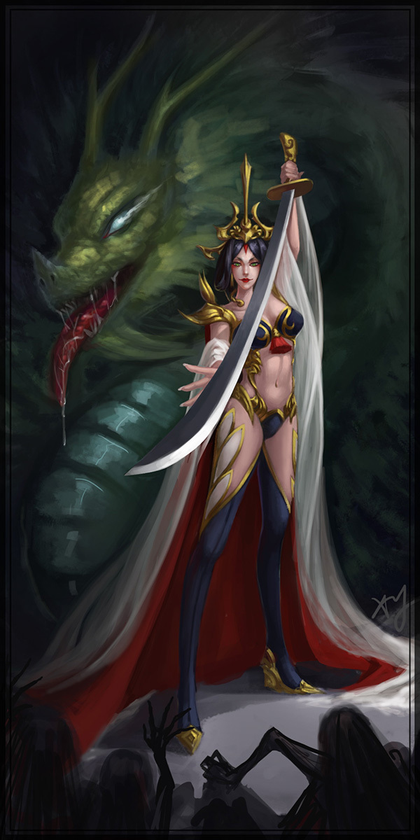 女战士|插画|游戏原画|小野妹子天天作 - 原创作品 - 站酷 (zcool)