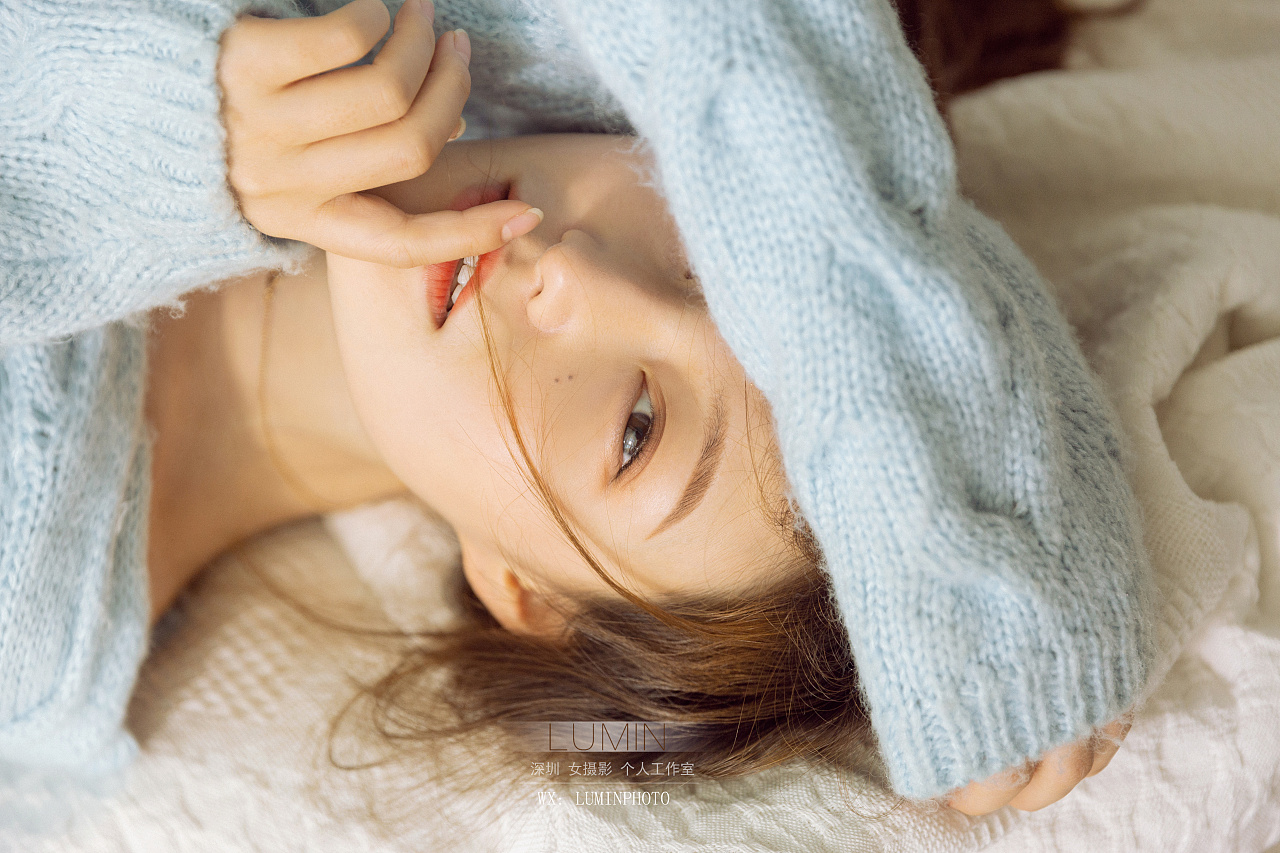 深圳写真 居家毛衣 慵懒