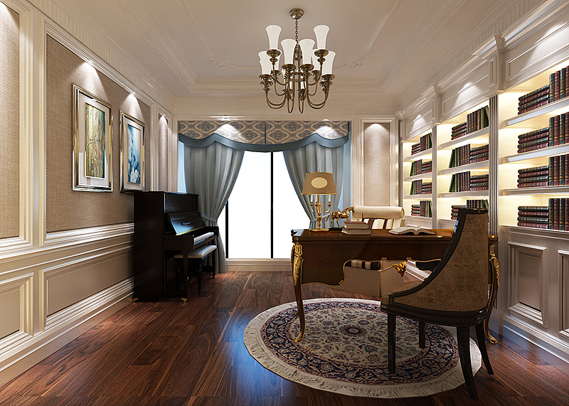 #书房# #家装效果图# #红蚂蚁装饰# #家装设计#